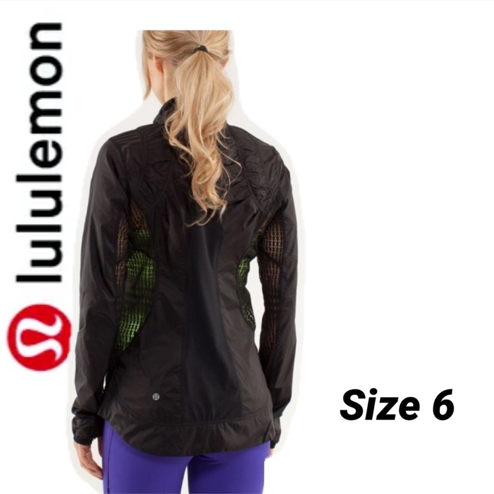 Lululemon windbreaker - size 6 black Nothin' To Hide Jacket​​